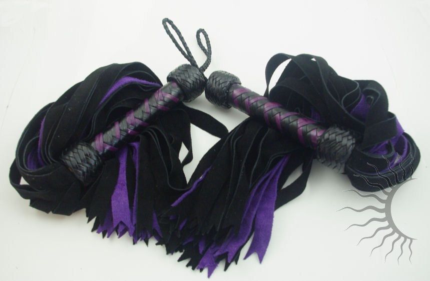 Black and Purple Suede Set