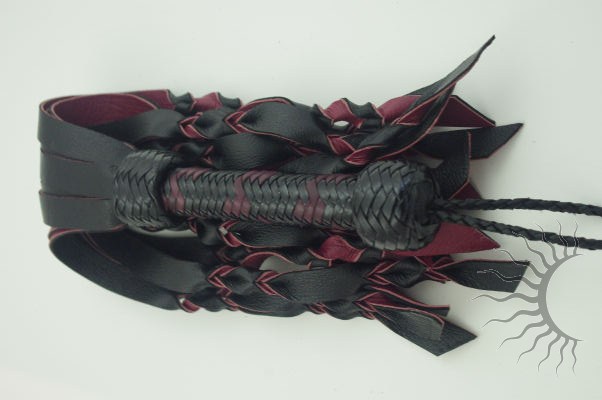 Burgundy Woven Flogger - Click Image to Close