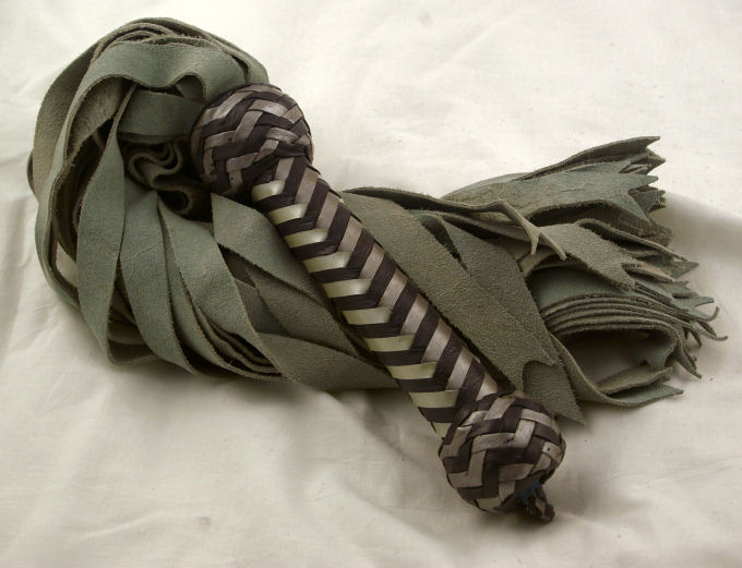 Grey Suede Flogger - Click Image to Close