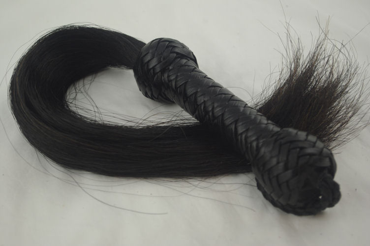 Black HorseHair Flogger - Click Image to Close