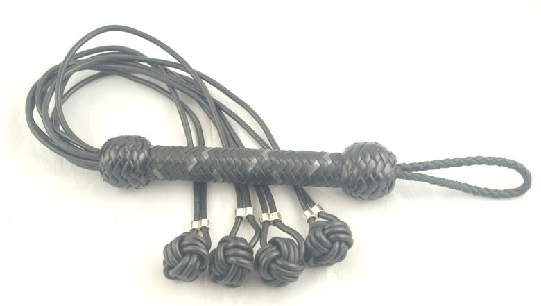 Black Fist Knot Flogger - Click Image to Close