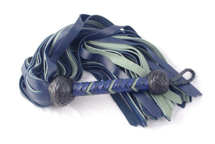 Navy and Sage Green Garment Fall Flogger - Click Image to Close