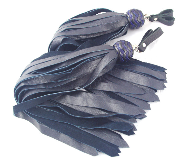 Navy Blue Garment Finger Floggers - Click Image to Close