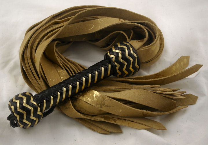 Brown and Gold Garment Flogger