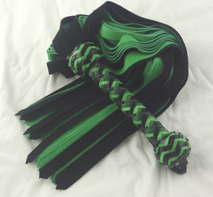 Green and Black Suede