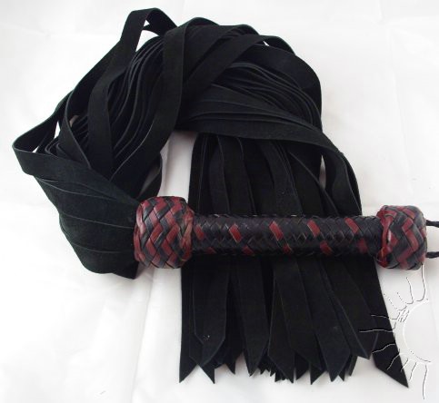 Suede Mop with Burgundy Handle - Click Image to Close