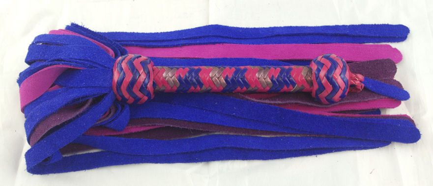 Muli-Coloured Suede Falls Flogger - Click Image to Close