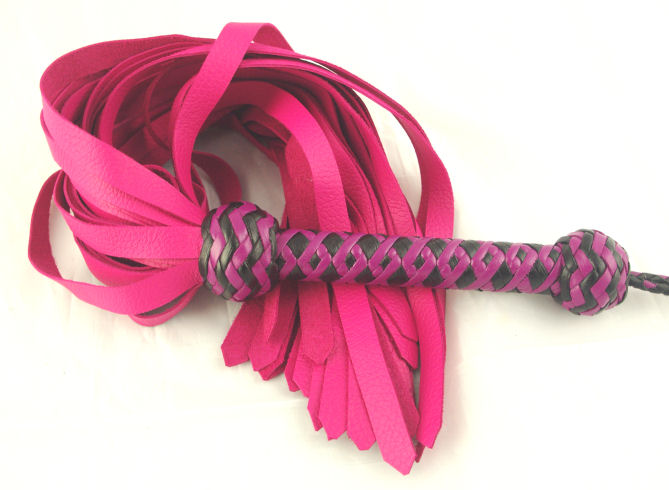 Light chap/heavy Garment Flat Pink Fall Flogger - Click Image to Close