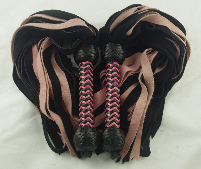 Pink and Black Suede Set - Click Image to Close