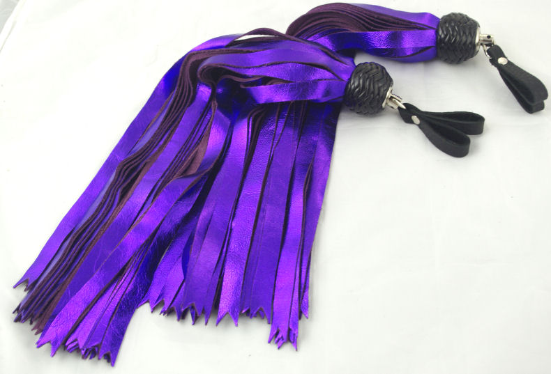 Purple Metallic Garment Finger Floggers