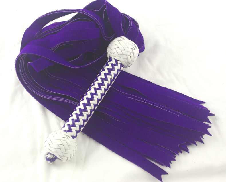 Purple Suede flat fall flogger