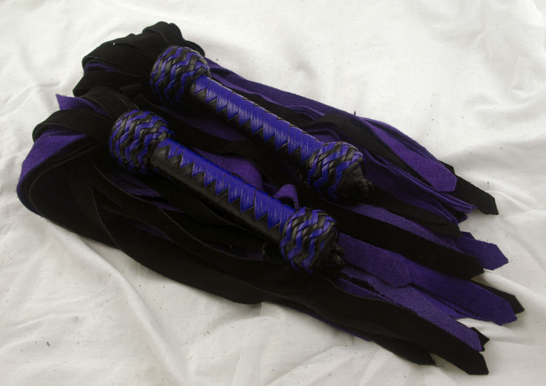 Matched Purple and Black Suede Set