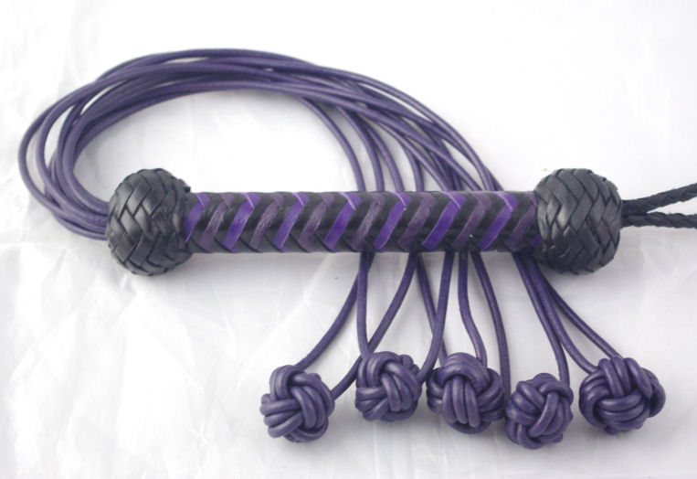 Purple Fist Knot Flogger - Click Image to Close