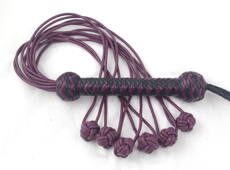 Raspberry Fist Knot Flogger - Click Image to Close