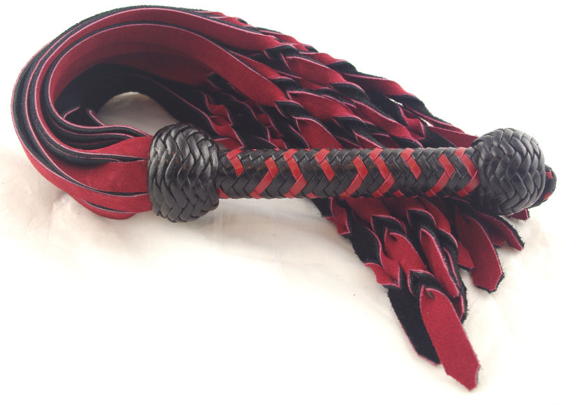 Red and Black Suede Inside out Flogger - Click Image to Close