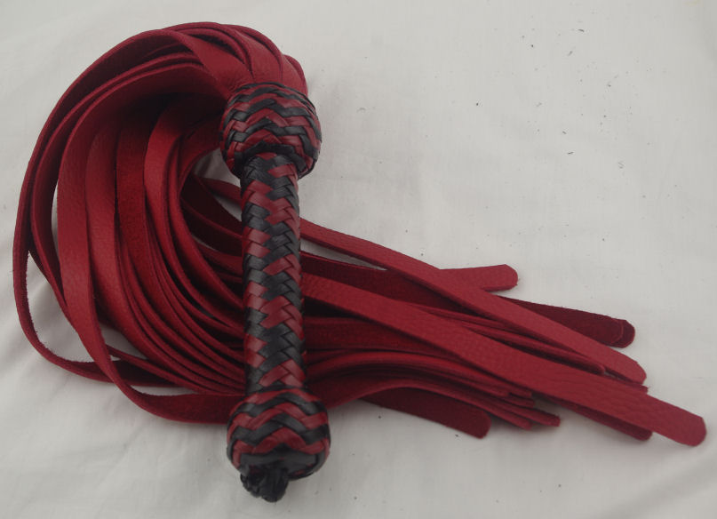 Red Bullhide Flogger - Click Image to Close