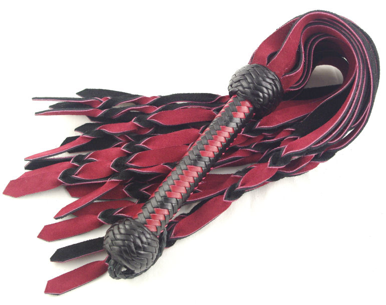 Red Suede Inside out Flogger - Click Image to Close