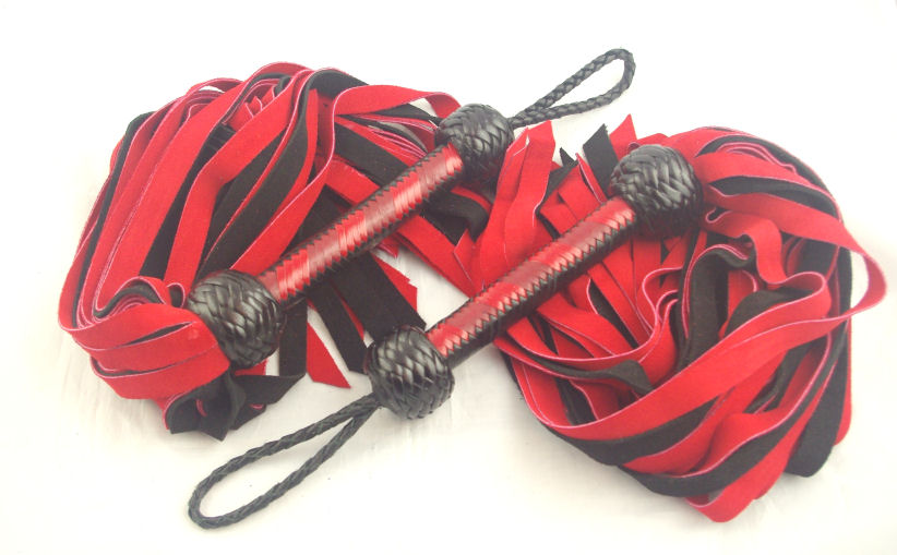Red and Black Flat Fall Suede Set - Click Image to Close