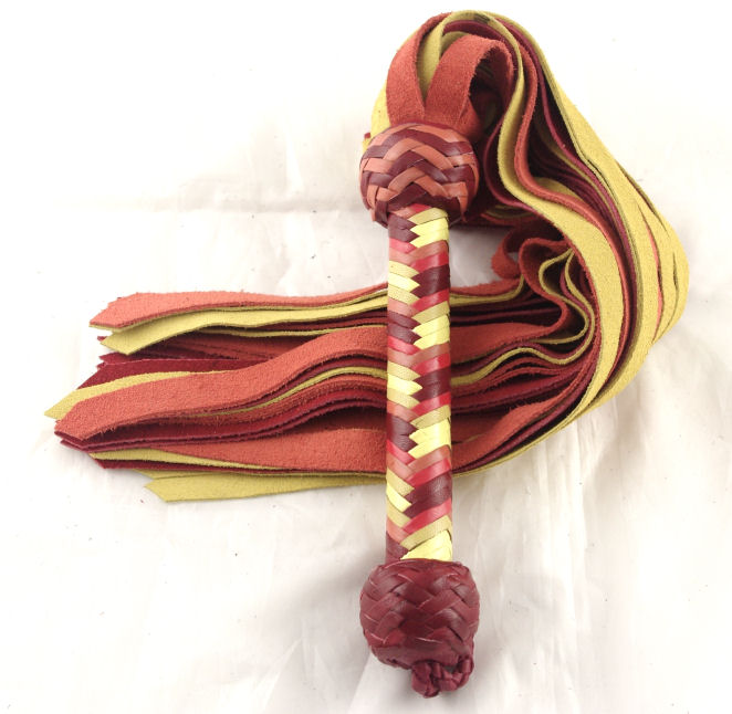 Fire Colours Suede Flat Fall Flogger - Click Image to Close