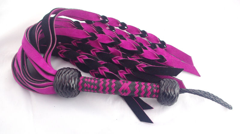 Pink and Black Suede Inside Out Flogger