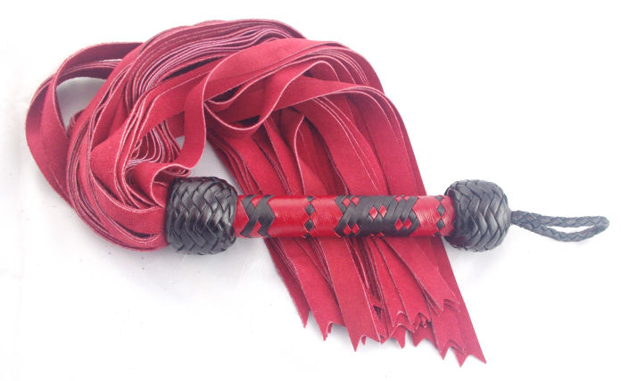 Red Suede Flogger - Click Image to Close
