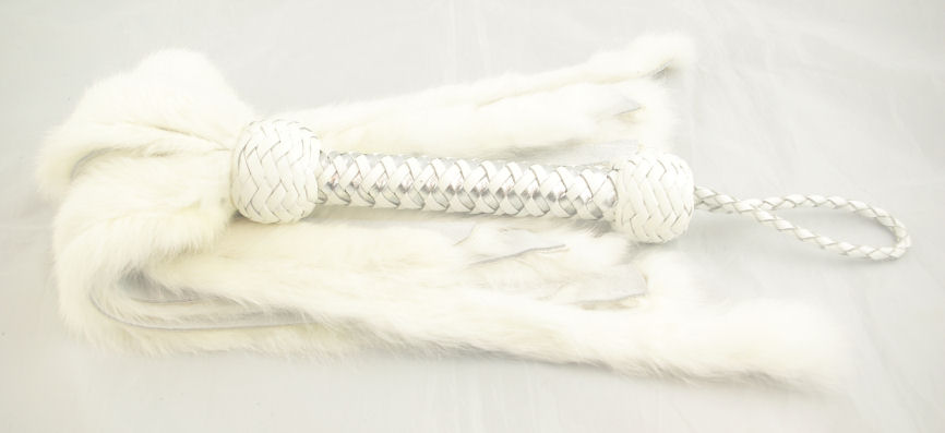 White Rabbit Fur Fall Flogger - Click Image to Close