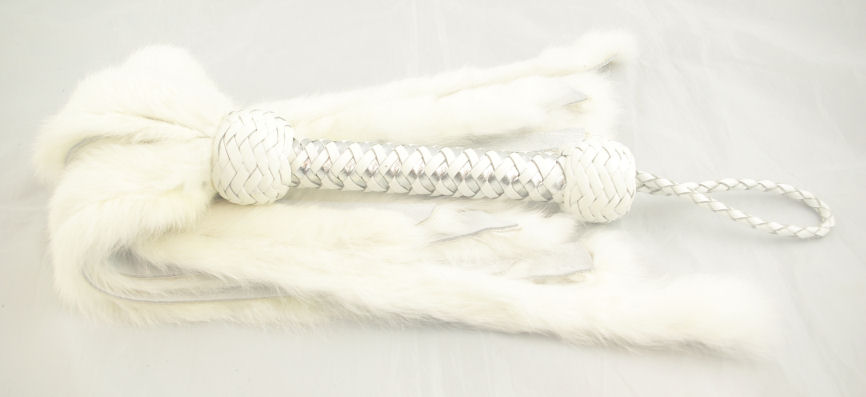 White Rabbit Fur Fall Flogger