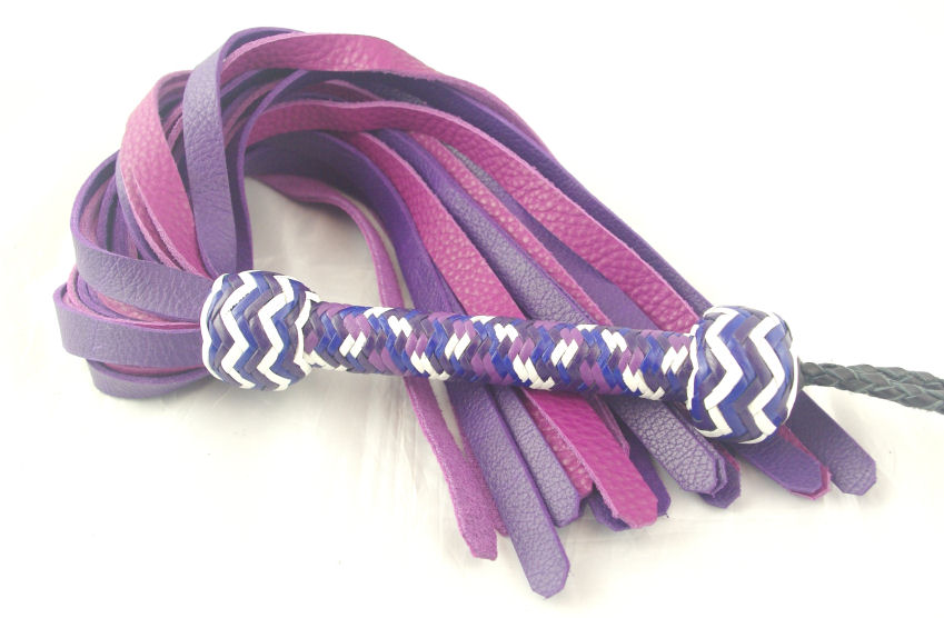 Purple and Fuscia Bull Fall Flogger