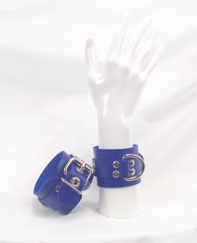 Blue Roller Buckle Wrist Restraints - Click Image to Close