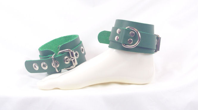 Green Roller Buckle Ankle Restraints - Click Image to Close
