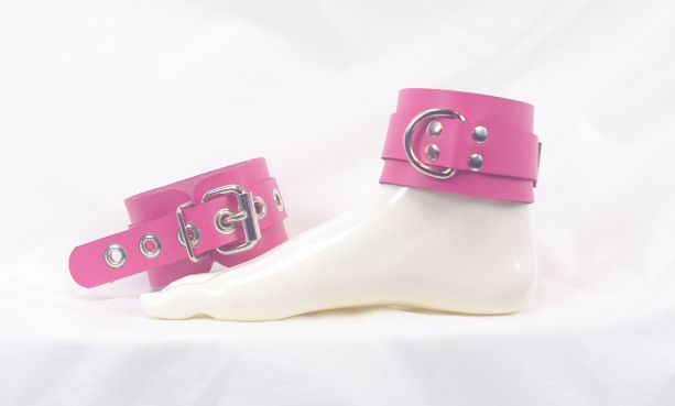 Pink Roller Buckle Ankle Restraints - Click Image to Close