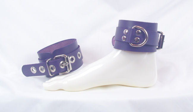 Purple Roller Buckle Ankle Restraints - Click Image to Close