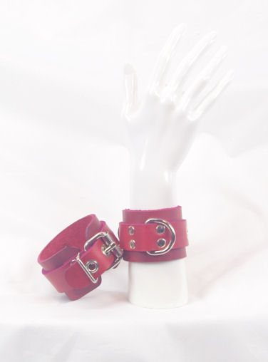 Red Roller Buckle Wrist Restraints - Click Image to Close