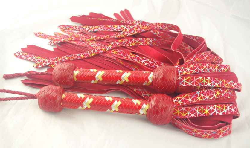 Red Fancy Falls Flogger Set - Click Image to Close
