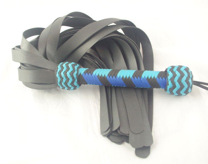 Blue Rubber Flogger