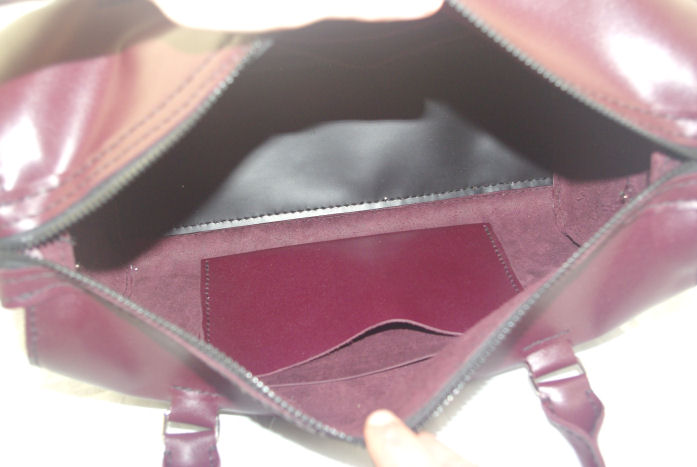 Burgundy Leather Duffle Bag - Click Image to Close