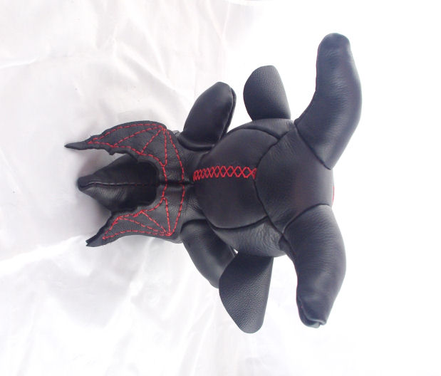 Black Leather Baphomet Stuffie - Click Image to Close