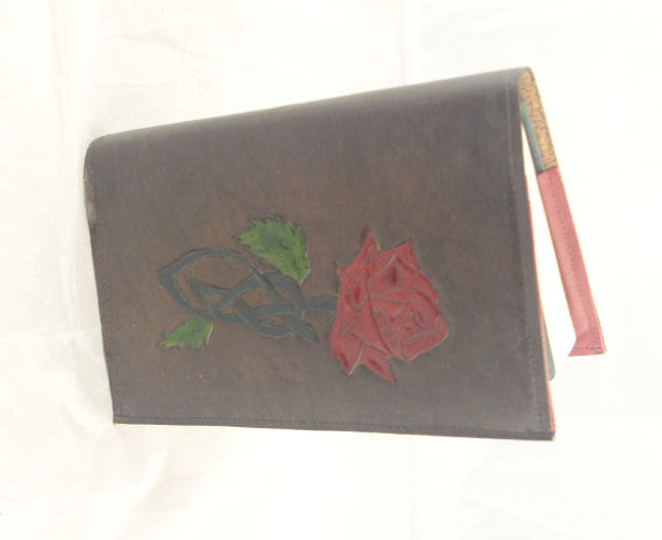 Tooled Leather Rose Journal Cover